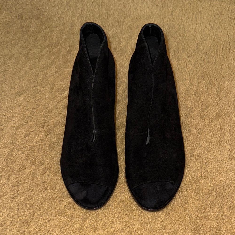 Eileen Fisher Black Ankle Booties (Open Toe)
